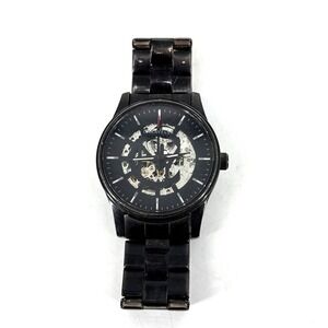 Caravelle‎ New York By Bulova Men's Automatic Gun Metal Watch 45A121 AS-IS